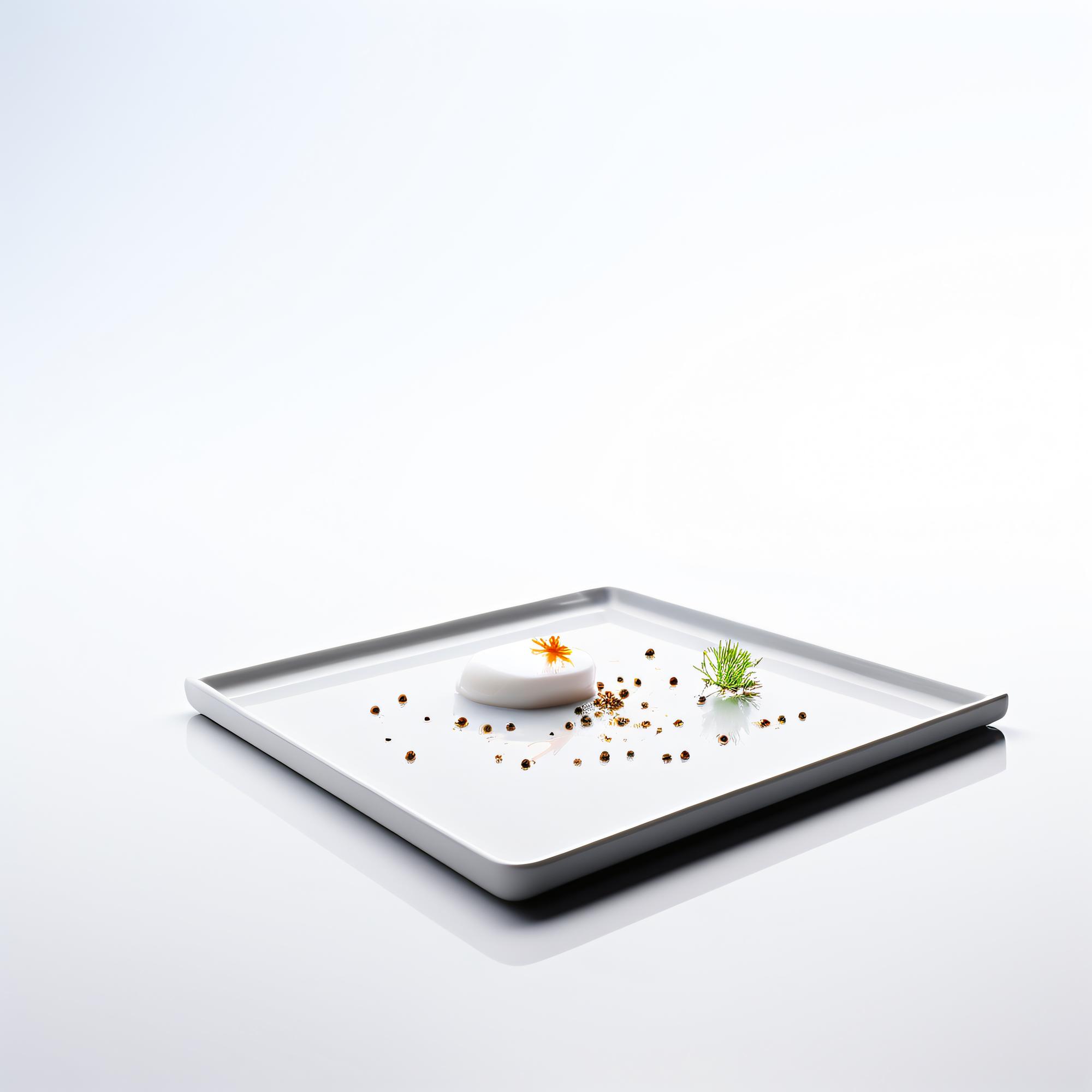 Dettaglio di piatto moderno in ambiente tecnologico